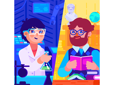 Science design illustration vector