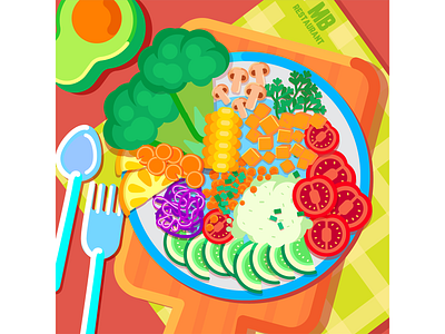 Vegetarian design illustration vector