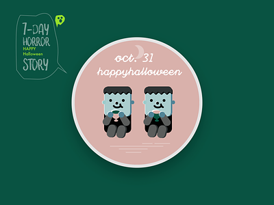 happy halloween flat icon illustration vector