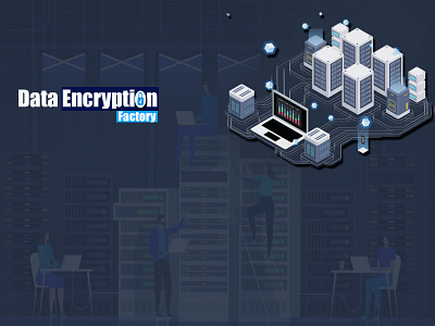 Concept of data encryption factory. banner ad branding business card business logo design fiverr graphic graphic design designer illustration typography