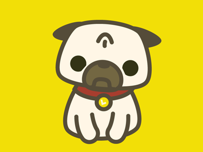 Leica the Pug Sticker Design pug vector