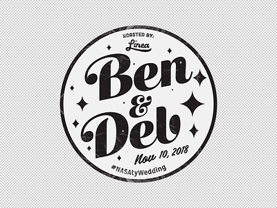 Ben & Deb Coffee Bean Sticker illustration vector