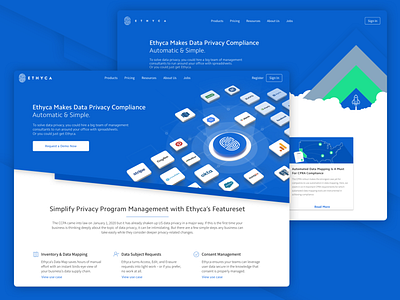 Ethyca Website Redesign 2020 design ui web