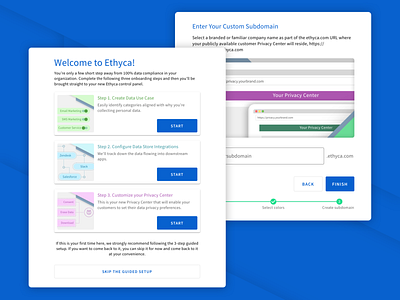 Ethyca Self Service Onboarding Flow