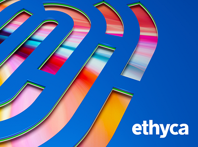 Ethyca Logo Ad Template 3d branding design