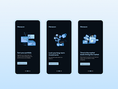 Crypto Walkthrough Mobile Design app ui mobi sign in design walkthrough design