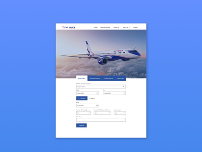 Flight Booking - Web Design aeroplane flight web ui website