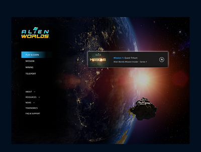 Alien World Platform Homepage Redesign bsc design ethereum metaverse nft web design web ui