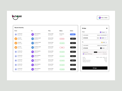 Aggregator Bridge Web Design app design blockchain bridge crypto defi multi connector ui