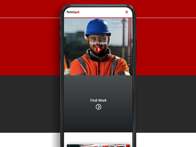 Rolespot Mobile Homepage Design branding clean custom web design design illustration landing page mobile mobile app mobile app design mobile design ui ux