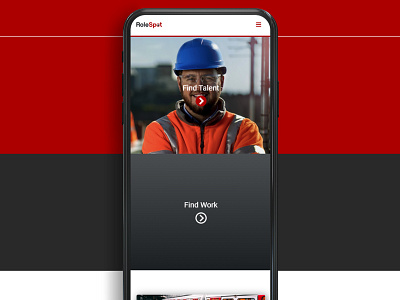 Rolespot Mobile Homepage Design