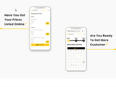 Mobile App Design beauty app branding custom web design custom web development design landing page pricing ui ux website