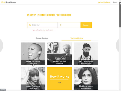 Beauty Marketplace App artist beauty blog blog page booking branding design marketplace app ui ux website