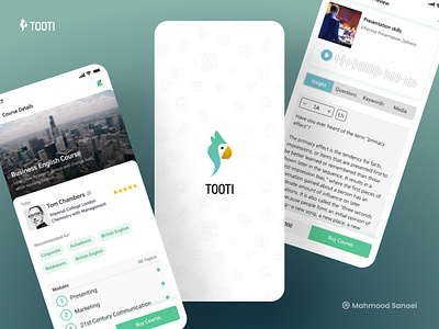 Tooti Native Application app minimal mobile application product design ui ux