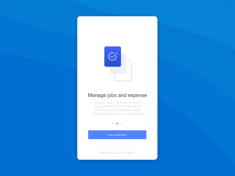 Onboarding Animation Cycle animation docketbook icons minimal onboarding screens ui ux