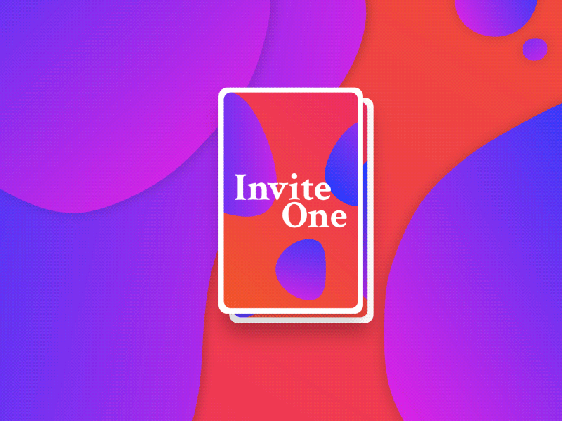 Couple of Invites animation cards dribbble gradient invite new player