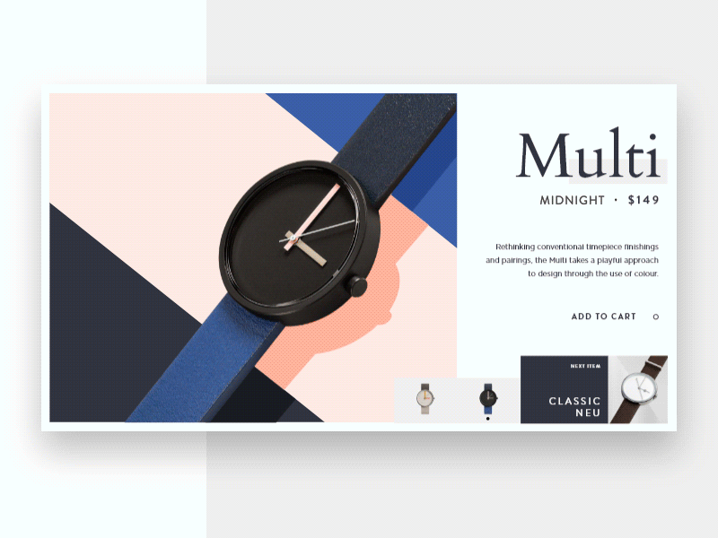 Multi Watch Feature Page clean home interaction landing minimal pointon store ui watch