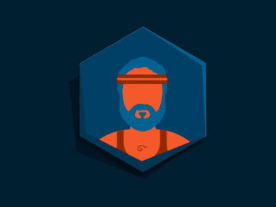 Work It Out beard icon illustration sweat work out