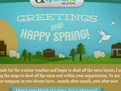 Spring Time Email Header email illustration oragami paper texture