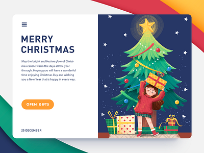 Merry Christmas design illustration ui