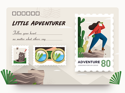 Postcard - Little Adventurer design illustration