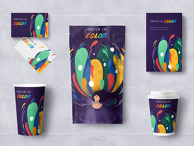 Dream of color branding design illustration