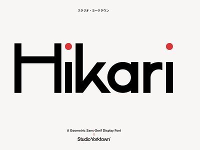 Hikari Geometric Sans-Serif Display Font