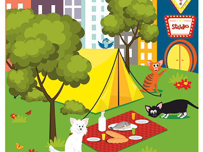 illustration for children book дизайн изобразительное искусство иллюстрация иллюстрация кошки книга кошка персонаж