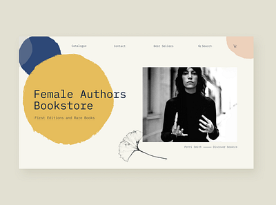 Bookstore concept design typography web website