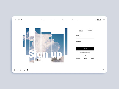 Sign up // Farfetch redesign design designer illustration minimal minimalism ui uiux ux web webdesign