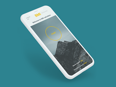 Landing app bmi calculator design mobile ui ui ux