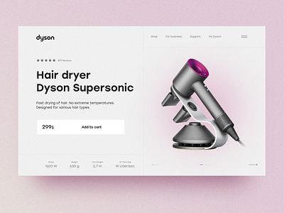 Dyson design minimalism ui ux web