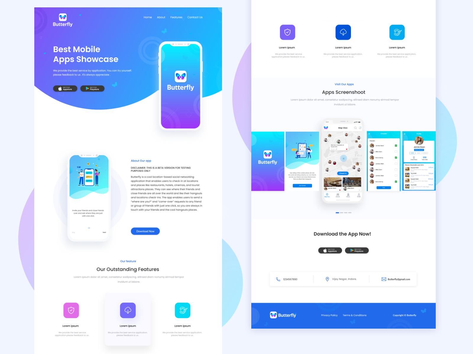 App Landing by Girraj soni on Dribbble