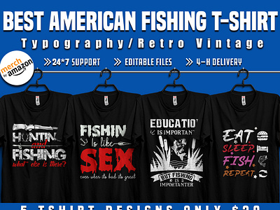 Best American Fishing shirt design for Fishing Lover