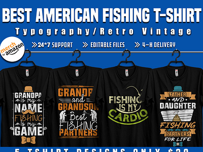 Best American Fishing shirt design for Fishing Lover by Kabir Hosen on  Dribbble