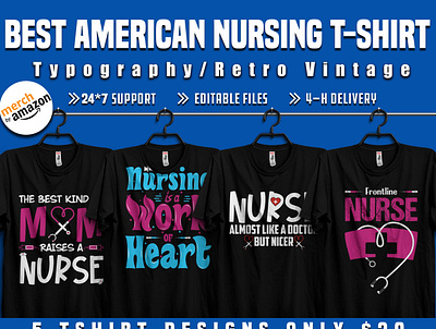 Best American Nursing shirt design for nurse Lover 12 12th apparel brain care cloth clothes clothing creative design template eps family fashion health health care healthy heart hospital nurse vector