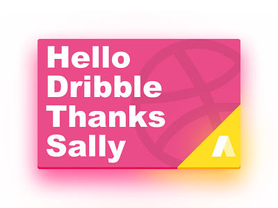 Hola Dribbble card debut dribbble first hello hi hola light logo sally thanks