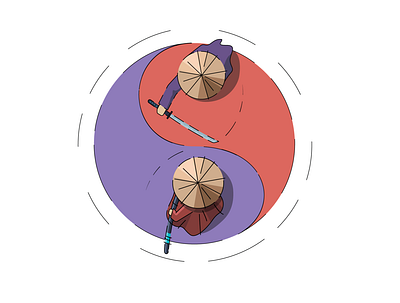 Yin and yang character chinese culture design digital art digital illustration dribbble illustration vector yin and yang