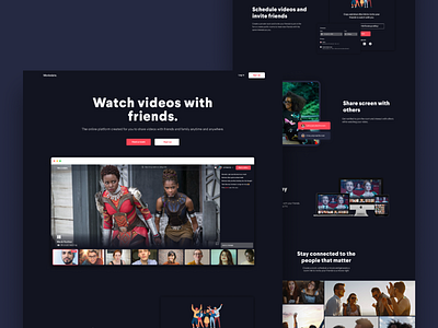 Homepage Design of Moviedate Website app design figma minimal typography ui ui designer uidesign ux ux design