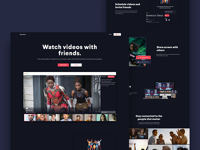 Homepage Design of Moviedate Website