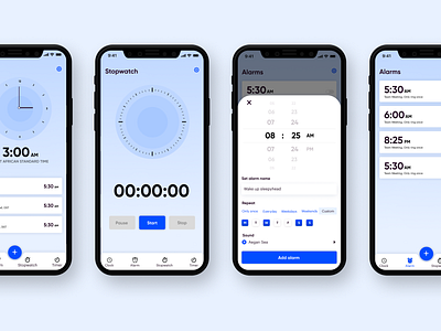 Clock app redesign concept app design ui ux