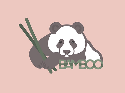 Dailylogochallenge 3/50 animal bamboo chopsticks dailylogochallenge feminine logo logodesign mascot panda procreate restaurant simple sushi