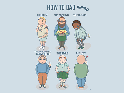 How to dad dad dads fatherhood fathers day fun fun art holidays humor occasions poster procreate