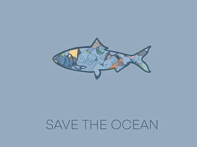 Save the ocean aware design enviroment fish procreate save the ocean