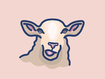 Sheep digitalart illustration pink procreate sheep