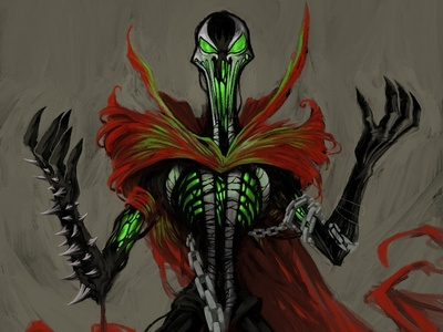 Spawn character comic drawing evil hell illustration image spawn superheroes