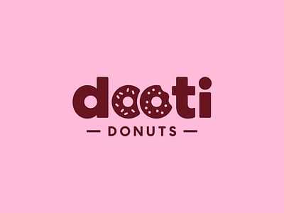 Dooti Donuts branding confectionery design donut donuts food food logo graphic design logo logo design logotype logotype design pink sweet sweets