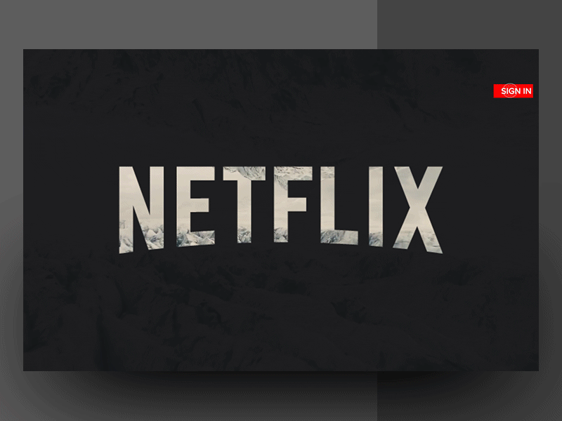 Netflix Master Sign In design minimal motion netflix redesign tv ui ux web