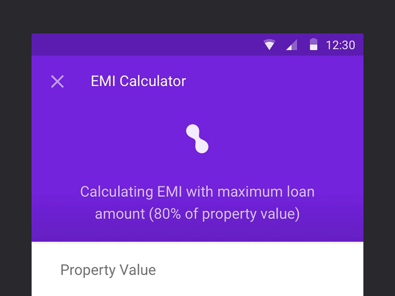 EMI Calculator Loader animation app calculator housing interaction loader mobile mograph motion ui ux