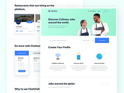 Chefstalk Home Page by Rahul Bhosale on Dribbble